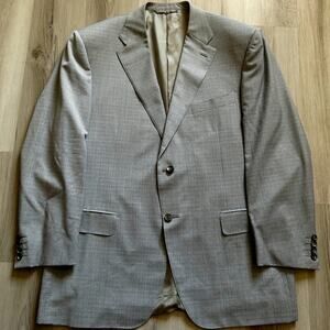 Canali Wool Mens Grey Blazer Sport Coat Suit Jacket US 48R Single Breasted EUC